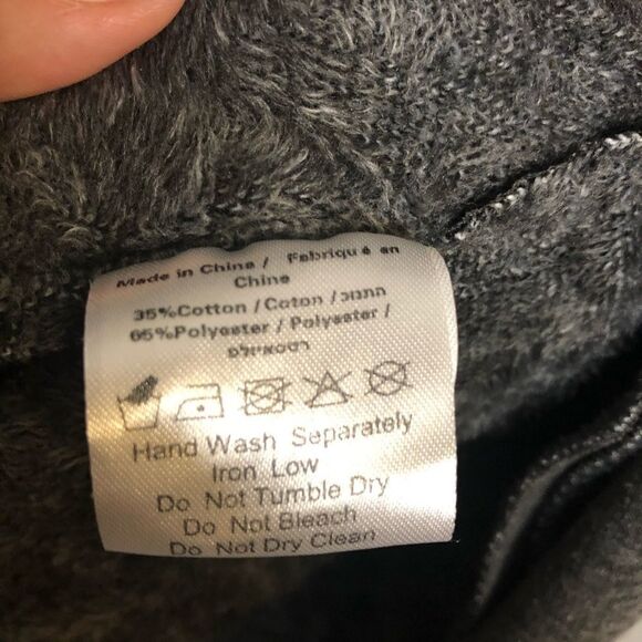 Altar'd State Soft Grey Cascade Sweater w/ Pockets - Picture 2 of 5